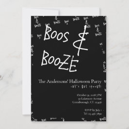 Boos and Booze Halloween Party 招待状