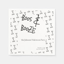 Boos and Booze Halloween Party Minimal