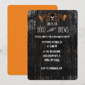 Boos and Brews ハロウィン招待状のデザイン 招待状 (正面/裏面)