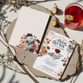 Boos and Brews Watercolor Halloween Adult Party  招待状