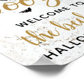 Boos & Booze大人ハローウィンパーティウェルカムサイン ポスター (角)