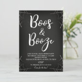 Boos & Booze チョークボード ハロウィン招待状 招待状 (スタンド正面)
