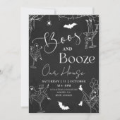 Boos & Booze Halloween Party Invitation 招待状 (正面)