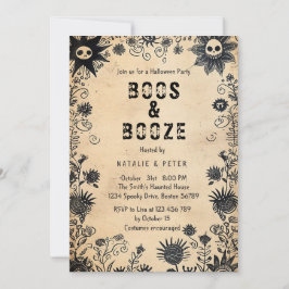 Boos & Booze Iフラワーズ不気味ハローウィンパーティ 招待状