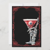 Boos & Booze Red Spooky Costume Halloween Party 招待状 (裏面)