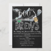 Boo's & Brews ハロウィン コスチューム パーティー 招待状 (正面)