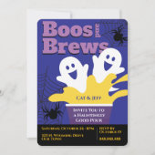 Boos & Brews、ビール不気味パーティー、ハロウィーン大人 招待状 (正面)