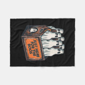 Boos Halloween 6パックブーゼ幽霊Beer Bot フリースブランケット (正面(横))