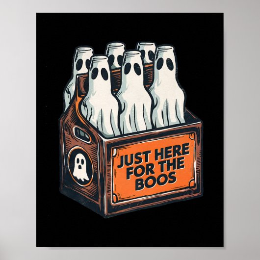 Boos Halloween 6パックブーゼ幽霊Beer Bot ポスター (正面)