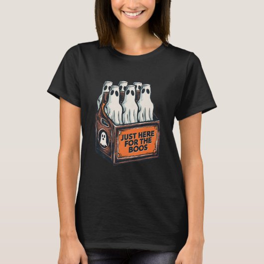 Boos Halloween 6パックブーゼ幽霊Beer Bot Tシャツ (正面)