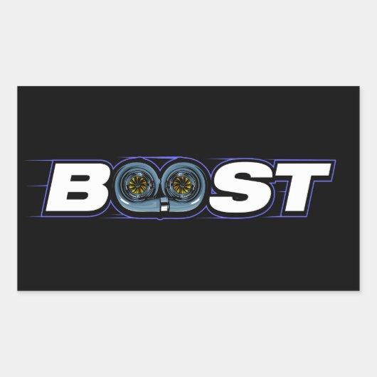 BOOSTターボ 長方形シール (正面)