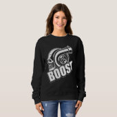 Boost For Car Tuning Tee 実在整備士1 スウェットシャツ (正面フル)