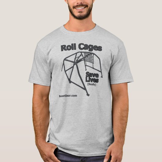 BoostGear.com -ロールおり生命を救って下さい- Tシャツ (正面)