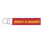 BoostNBeardsのキーホルダーの赤 リストバンドキーホルダー (鍵左)