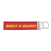 BoostNBeardsのキーホルダーの赤 リストバンドキーホルダー (鍵右)
