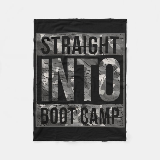 Boot Camp Basic Training Shirt For New Military Re フリースブランケット (正面)