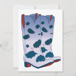 Boot Scoot Greeting Card (Blue) カード