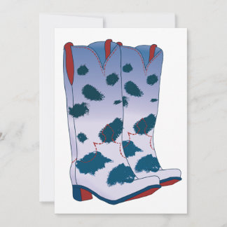 Boot Scoot Greeting Card (Blue) カード