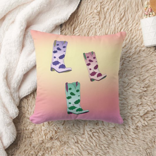 Boot Scoot Throw Pillow クッション (ブランケット)