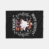 Boot Scootin Soky Retro Western Funny Halloween Cu フリースブランケット (正面(横))