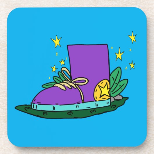 Boot shoe, illustration  コースター (正面)