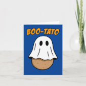 Bootato Halloween Potato Ghost Pun シーズンカード (正面)
