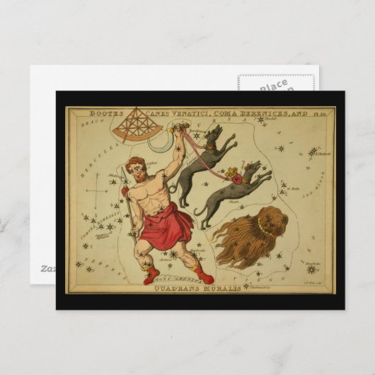Bootes, Canes Venatici, Coma Berenices, Q. Muralis ポストカード (正面/裏面)