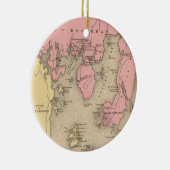 Boothbayメイン(1894年)のヴィンテージの地図 セラミックオーナメント (右)