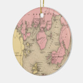 Boothbayメイン(1894年)のヴィンテージの地図 セラミックオーナメント (左)