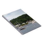 Boothbay港のボートのノート(80ページB&W) ノートブック (右側)