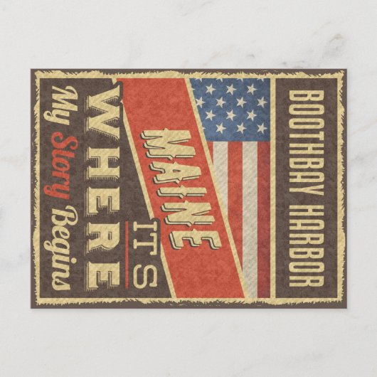 Boothbay Harbor Maine ポストカード (正面)