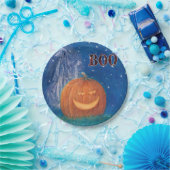 Bootifulハロウィンの大きいカボチャ及び幽霊 ペーパープレート (パーティー)