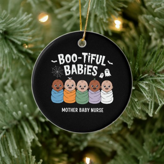Bootiful Babies 母乳育児看護師 ハロウィン セラミックオーナメント (ツリー)