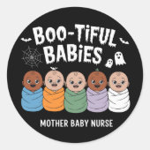 Bootiful Babies 母乳育児看護師 ハロウィン ラウンドシール (正面)