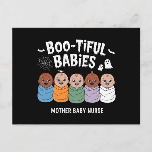 Bootiful Babies 産褥期 母乳育児 ハロウィン ポストカード (正面)