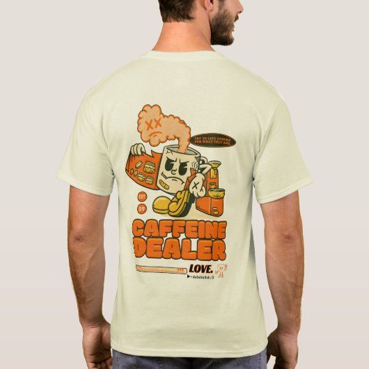 Bootleg Cartoon Coffee Mug Graphic tee gift lover Tシャツ (裏面)