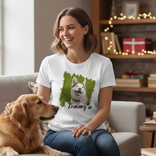 Bootleg Dog Pet Photo 90s Retro Family Collage  Tシャツ