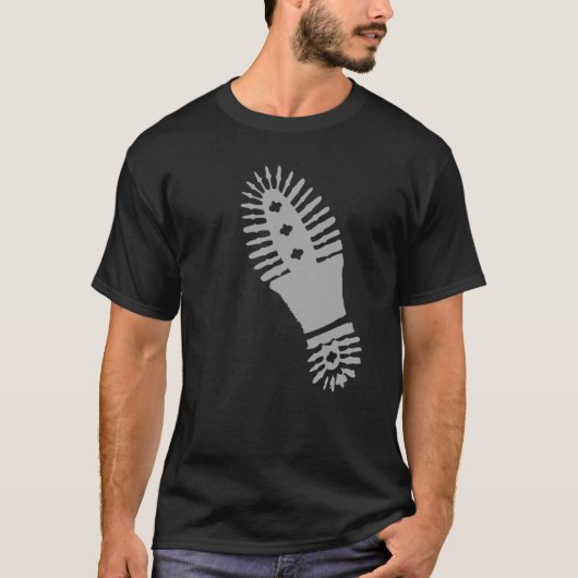 Bootprintの灰色の(大きい) Tシャツ (正面)