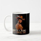Boots &amp; Bling It's Cowgirl African Women Black コーヒーマグカップ (左)