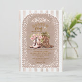 Boots and Bling Cowboy Cowgirl Couples Shower  招待状 (スタンド正面)