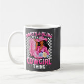 Boots And Bling It's Cowgirl Thing Black History G コーヒーマグカップ (左)