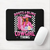 Boots And Bling It's Cowgirl Thing Black History G マウスパッド (マウス)