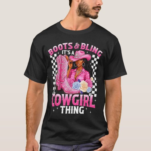 Boots And Bling It's Cowgirl Thing Black History G Tシャツ (正面)