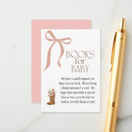 Boots and Bows Baby Girl Books for Baby エンクロージャーカード