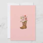 Boots and Bows Baby Girl Shower 招待状 (裏面)