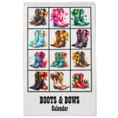 Boots and Bows Coquette Cowgirl  Calendar カレンダー (カバー)