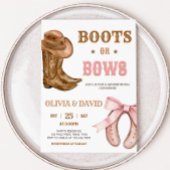 Boots and Bows Gender Reveal 招待状