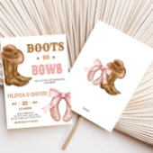 Boots and Bows Gender Reveal 招待状