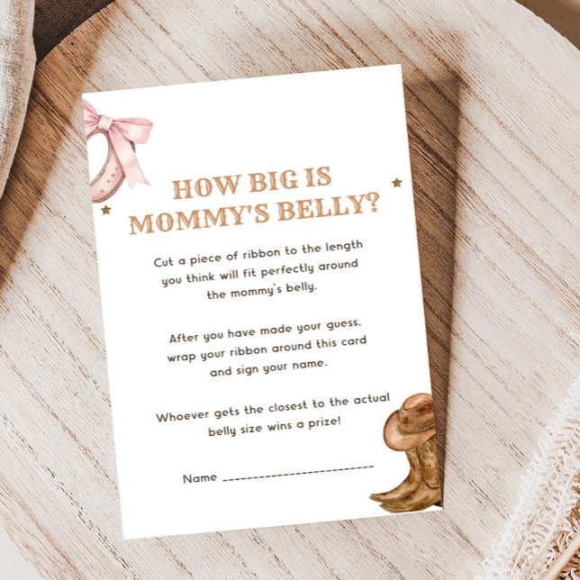 Boots and Bows Gender Reveal How Big Game (Western Boots and Bows Game)