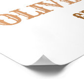 Boots and Bows Gender Reveal Welcome Sign ポスター (角)